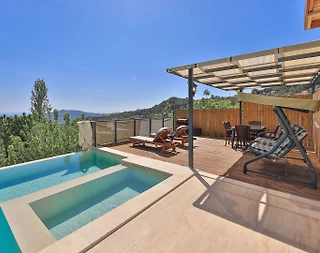 Kaş İslamlar'da Muhteşem Doğada, Özel Havuzlu, Taş Villa - 5