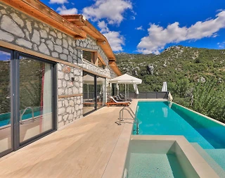 Kaş İslamlar'da Muhteşem Doğada, Özel Havuzlu, Taş Villa - 2