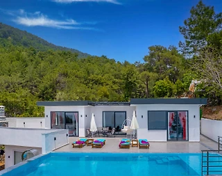 Kaş İslamlar'da Muhteşem Manzaralı, Özel Havuzlu, Balayı Villası - 1