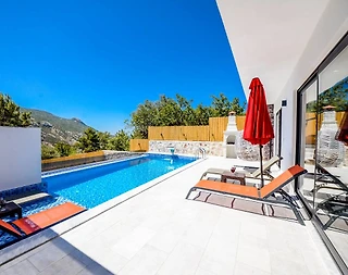 Kaş İslamlar'da Sakin Konumda, Özel Havuzlu, Balayı Villası - 5
