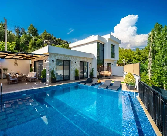 Kaş İslamlar'da Orman Manzaralı, Özel Havuzlu, 4 Kişilik Villa - 1