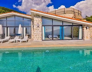 Kaş İslamlar'da Otantik Tasarımlı, Özel Havuzlu, 4 Kişilik Taş Villa - 1