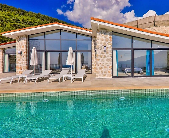 Kaş İslamlar'da Otantik Tasarımlı, Özel Havuzlu, 4 Kişilik Taş Villa - 1
