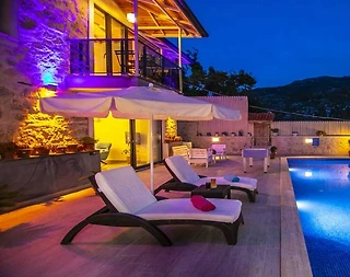Kaş İslamlar'da Doğa Manzaralı, Özel Havuzlu, 2 Kişilik Villa - 1