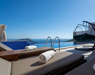 Kaş İslamlar'da Panoramik Deniz Manzaralı, Özel Havuzlu, Lüks Villa - 3