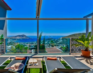 Kaş İslamlar'da Göz Alıcı Deniz Manzaralı, Özel Havuzlu, Balayı Villa - 1