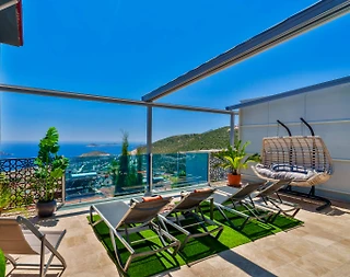 Kaş İslamlar'da Göz Alıcı Deniz Manzaralı, Özel Havuzlu, Balayı Villa - 2
