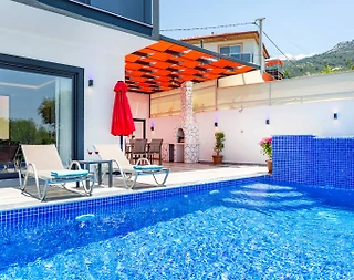 Kaş İslamlar'da Sakin Konumda, Özel Havuzlu, Jakuzili, Balayı Villası - 5