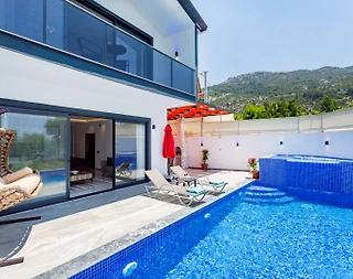 Kaş İslamlar'da Sakin Konumda, Özel Havuzlu, Jakuzili Balayı Villası - 4