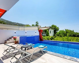 Kaş İslamlar'da Sakin Konumda, Özel Havuzlu, Jakuzili Balayı Villası  - 5