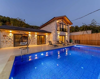 Kaş İslamlar'da Şehrin Gürültüsünden Uzakta, Özel Havuzlu, Kiralık Villa - 3