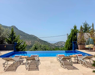 Kaş İslamlar'da Sessiz Konumda, Özel Havuzlu, Tatil Villası - 3