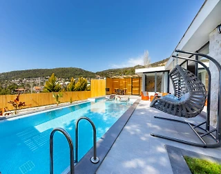 Kaş İslamlar'da Taş Mimarili, Özel Havuzlu, Jakuzili Villa - 5