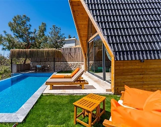 Kaş İslamlar'da Yeşillikler İçerisinde, Özel Havuzlu, Balayı Villası - 5