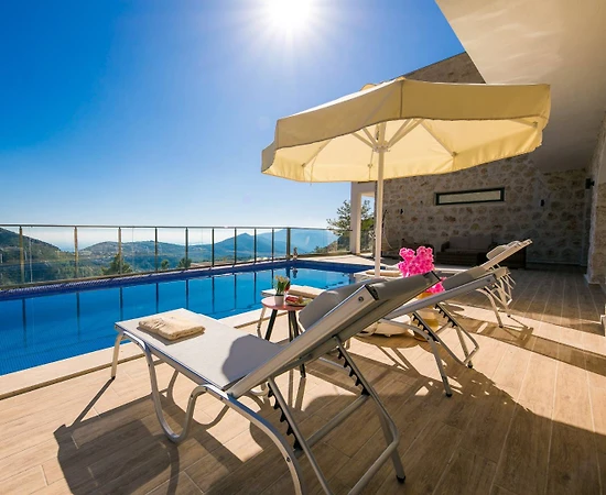 Kaş İslamlar'da Doğa ile İç İçe, Özel Havuzlu, 8 Kişilik Villa - 1