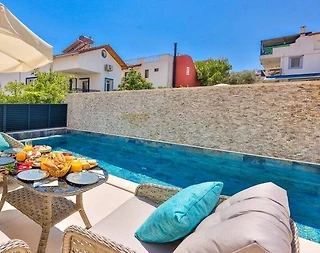 Kaş Kalkan'da Balayı Çiftlerine Uygun, Özel Havuzlu, Kiralık Villa - 4