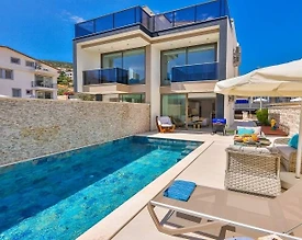 Kaş Kalkan'da Balayı Çiftlerine Uygun, Özel Havuzlu, Kiralık Villa - 3
