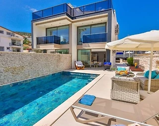 Kaş Kalkan'da Balayı Çiftlerine Uygun, Özel Havuzlu, Kiralık Villa - 3