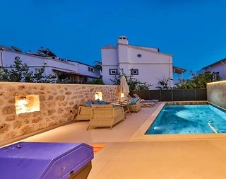 Kaş Kalkan'da Balayı Çiftlerine Uygun, Özel Havuzlu, Kiralık Villa - 2
