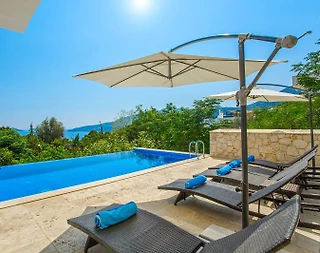 Kaş Kalkan'da Benzersiz Deniz Manzaralı, Özel Havuzlu, Geniş Villa - 5
