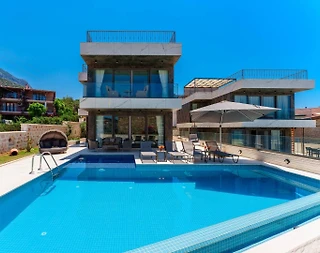 Kaş Kalkan'da Benzersiz Deniz Manzaralı, Özel Havuzlu, İkiz Villa - 2