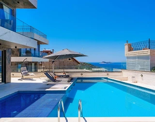 Kaş Kalkan'da Benzersiz Deniz Manzaralı, Özel Havuzlu, İkiz Villa - 3
