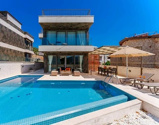 Kaş Kalkan'da Enfes Deniz Manzaralı, Özel Havuzlu, İkiz Villa - 3