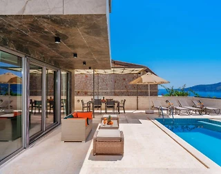 Kaş Kalkan'da Enfes Deniz Manzaralı, Özel Havuzlu, İkiz Villa - 5
