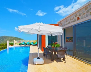 Kaş Kalkan'da Büyüleyici Deniz Manzaralı, Özel Havuzlu, Hamamlı Villa - 5