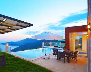 Kaş Kalkan'da Büyüleyici Deniz Manzaralı, Özel Havuzlu, Hamamlı Villa - 4