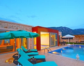 Kaş Kalkan'da Büyüleyici Deniz Manzaralı, Özel Havuzlu, Hamamlı Villa - 2