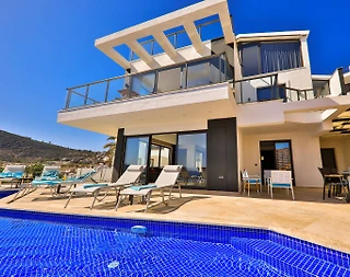 Kaş Kalkan'da Büyüleyici Deniz Manzaralı, Özel Havuzlu, Modern Villa - 3