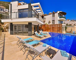 Kaş Kalkan'da Büyüleyici Deniz Manzaralı, Özel Havuzlu, Modern Villa - 4