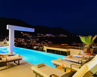 Kaş Kalkan'da Enfes Deniz Manzaralı, Isıtmalı Havuzlu, Kiralık Villa - 5