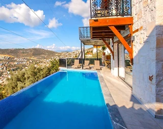 Kaş Bezirgan'da Enfes Deniz Manzaralı, Özel Havuzlu, 4 Kişilik Villa - 3