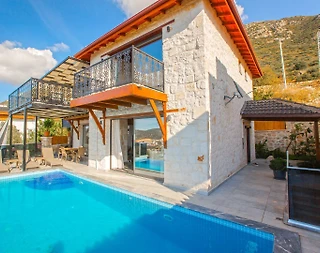 Kaş Bezirgan'da Enfes Deniz Manzaralı, Özel Havuzlu, 4 Kişilik Villa - 2