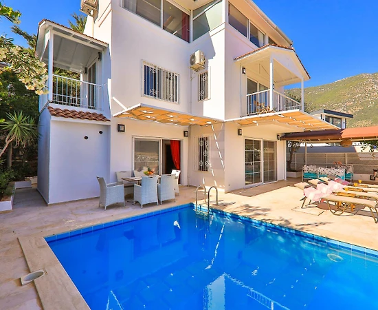 Kaş Kalkan'da Deniz Manzaralı, Özel Havuzlu, 3+1 Lüks Villa - 1