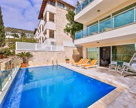 Kaş Kalkan'da Deniz Manzaralı, Özel Havuzlu, 3+1 Villa - 3