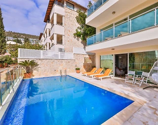 Kaş Kalkan'da Deniz Manzaralı, Özel Havuzlu, 3+1 Villa - 3