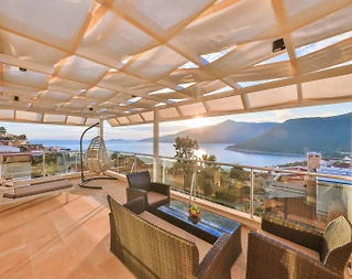 Kaş Kalkan'da Deniz Manzaralı, Özel Havuzlu, 3+1 Villa - 1