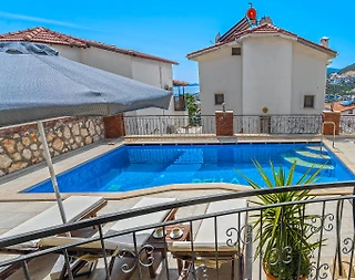 Kaş Kalkan'da Deniz Manzaralı, Özel Havuzlu, 3+1 Villa - 5