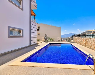 Kaş Kalkan'da Deniz Manzaralı, Özel Havuzlu, 7 Kişilik Villa - 3