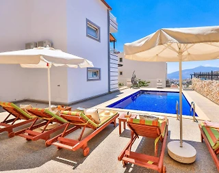 Kaş Kalkan'da Deniz Manzaralı, Özel Havuzlu, 7 Kişilik Villa - 4