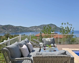 Kaş Kalkan'da Deniz Manzaralı, Özel Havuzlu, Ailelere Uygun Villa - 5