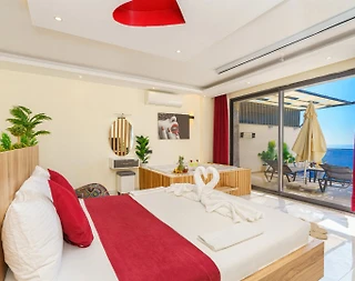 Kaş Kalkan'da Deniz Manzaralı, Özel Havuzlu, Balayı Villası - 3