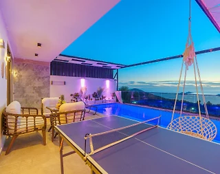 Kaş Kalkan'da Deniz Manzaralı, Özel Havuzlu, Balayı Villası - 5