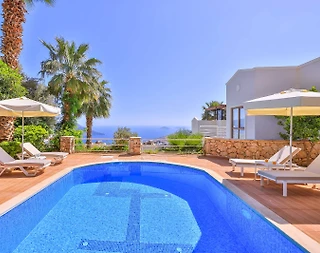 Kaş Kalkan'da Deniz Manzaralı, Özel Havuzlu, Ferah Villa - 4