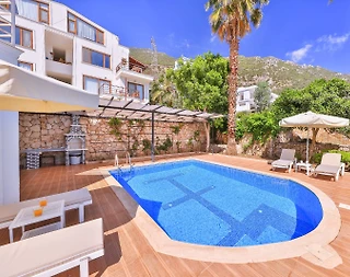 Kaş Kalkan'da Deniz Manzaralı, Özel Havuzlu, Ferah Villa - 5