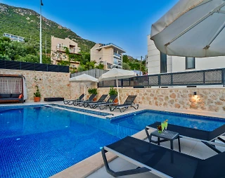 Kaş Kalkan'da Deniz Manzaralı, Özel Havuzlu, Jakuzili, Ferah Villa - 5