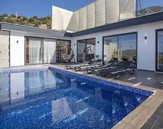 Kaş Kalkan'da Deniz Manzaralı, Özel Havuzlu, Jakuzili Villa - 3